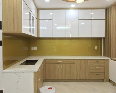 Tủ Bếp Gỗ Công Nghiệp Cánh Acrylic