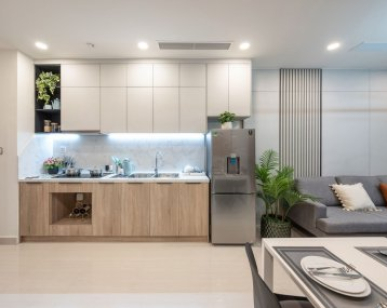 Tủ Bếp Inox Cánh Melamine